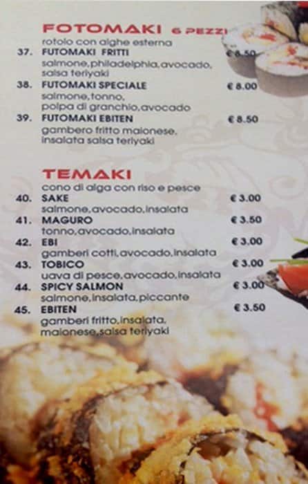 Menu di Dragon 