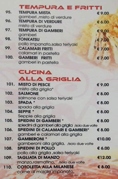 Menu di Dragon 