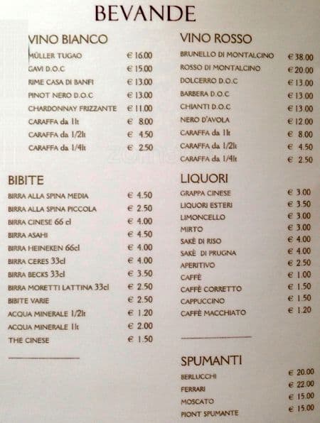 Menu di Dragon 