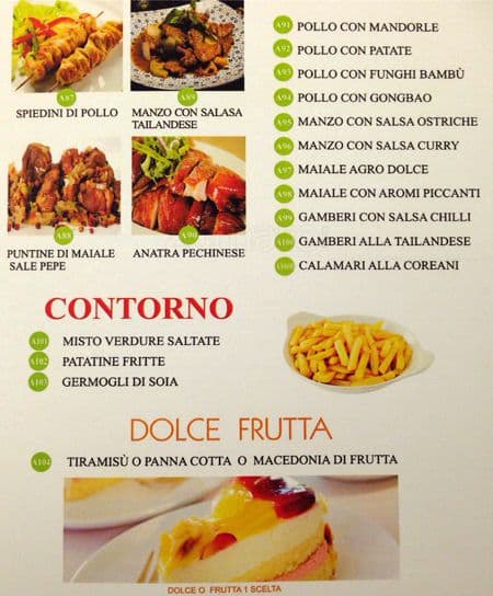 Menu di Dragon 