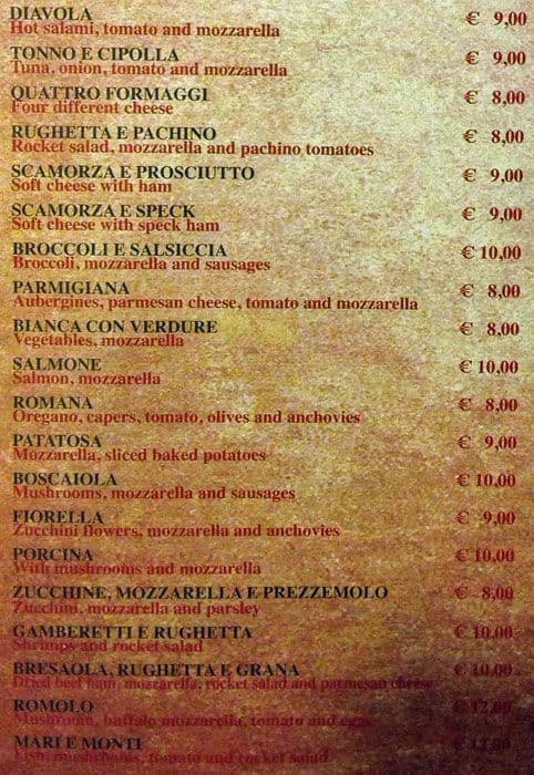 Romolo E Remo Menu Menu For Romolo E Remo San Giovanni Roma