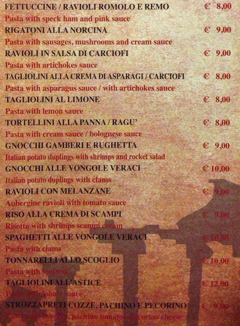 Romolo E Remo Menu Menu For Romolo E Remo San Giovanni Roma