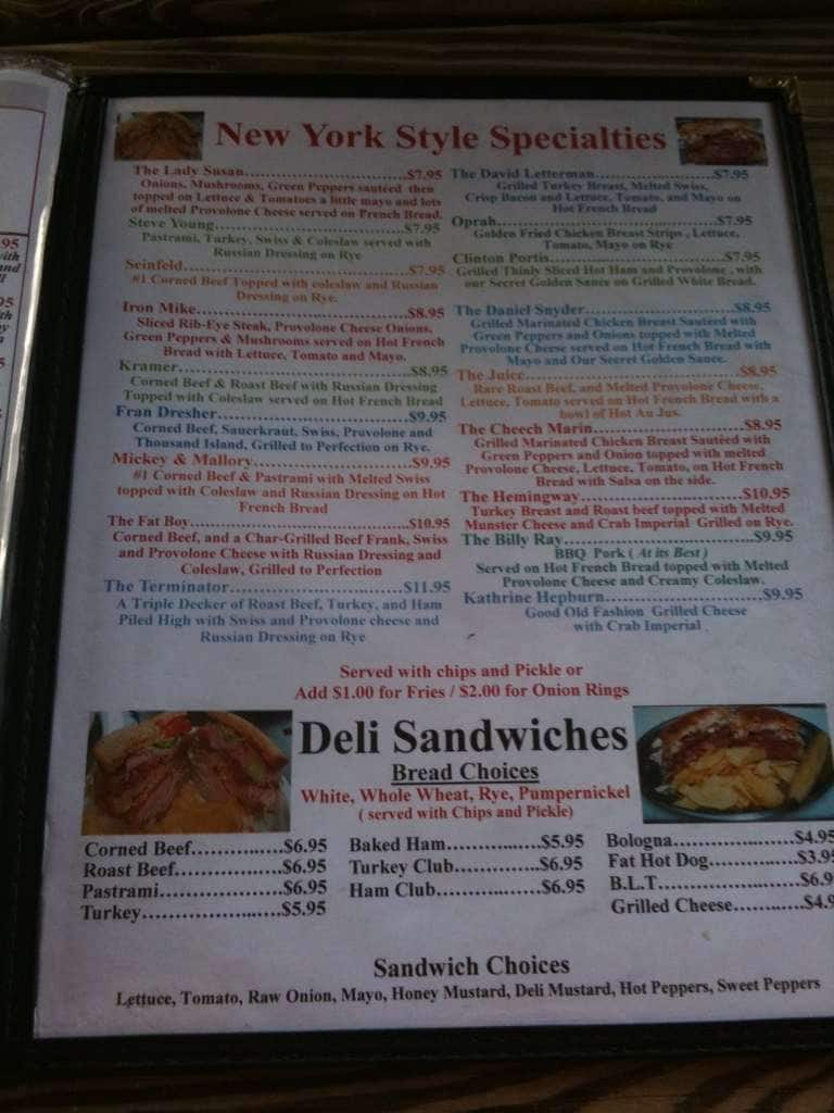 Menu at Crab Bag BBQ, Ocean City