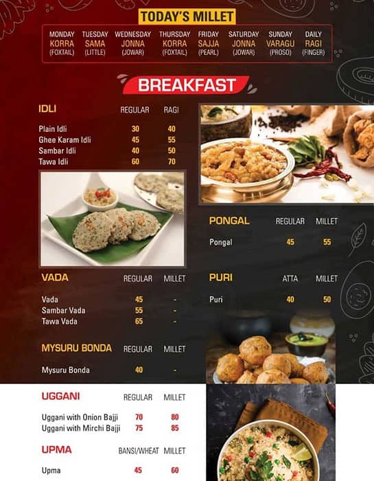 Menu of Millet Kitchen, Kukatpally, Hyderabad