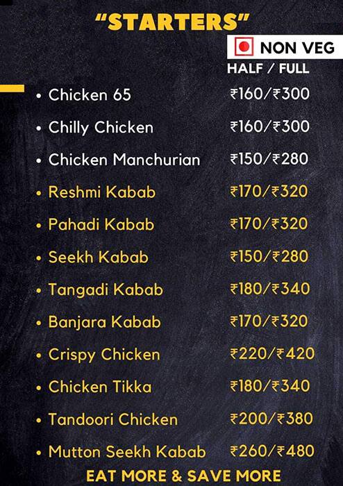 Menu of MPC Kitchens, Miyapur, Hyderabad