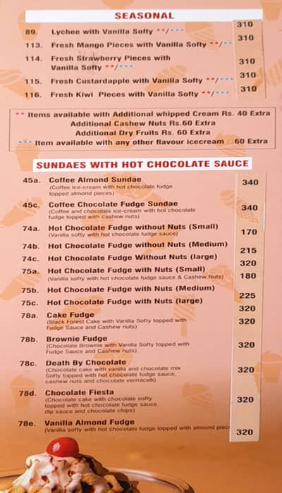 Menu of Richie Rich Race Course Road Bangalore Menu of Richie Rich Race Course Road Bangalore
