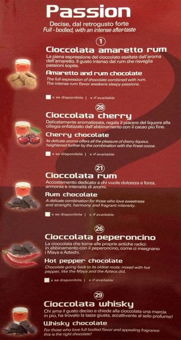 Menu di Skyline Lounge Bar 