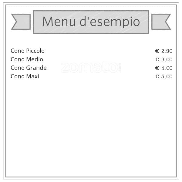 Menu di Gelateria La Paloma 