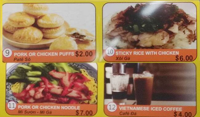 Menu at T&D Hot Bread restaurant, Glenroy