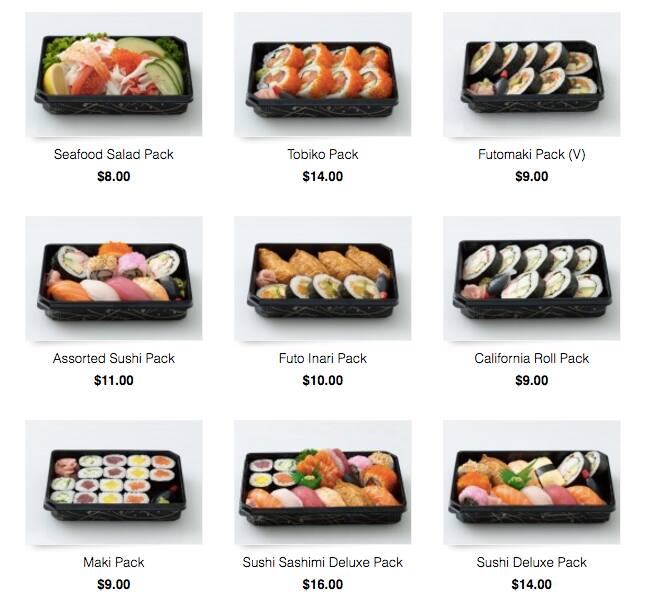 Sushi Sushi Menu Menu For Sushi Sushi Belmont Perth