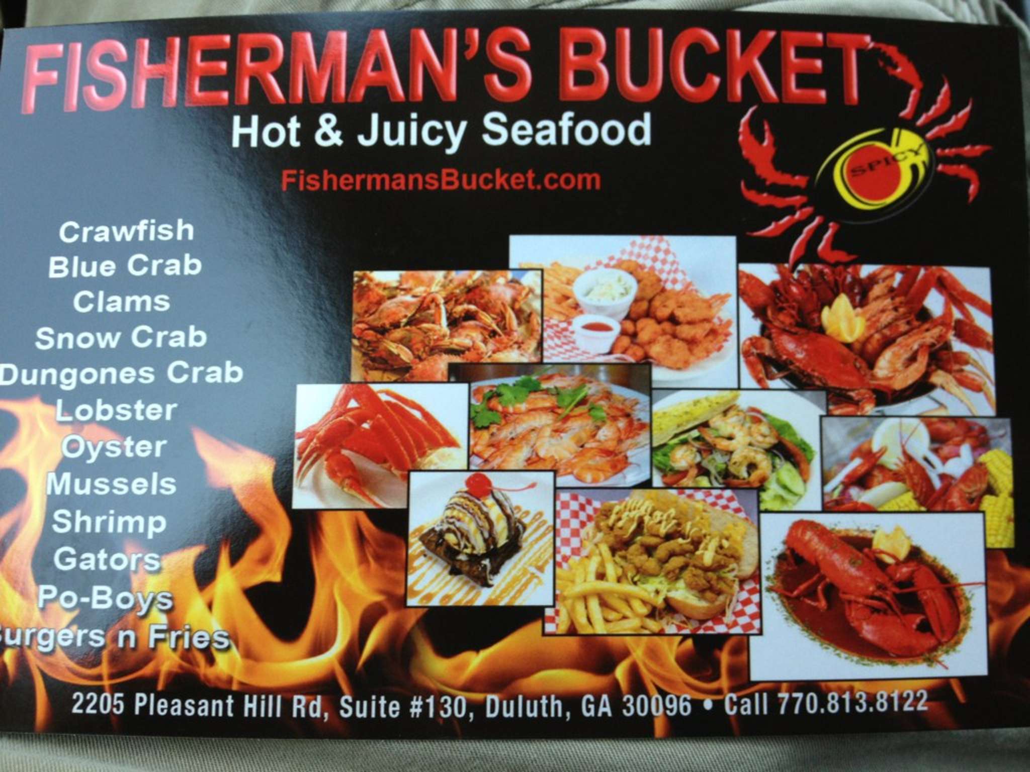 Fisherman's Bucket Menu, Menu for Fisherman's Bucket, Place