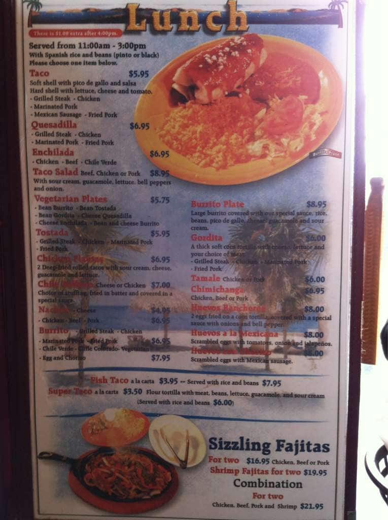 Menu at La Roca restaurant, Newport