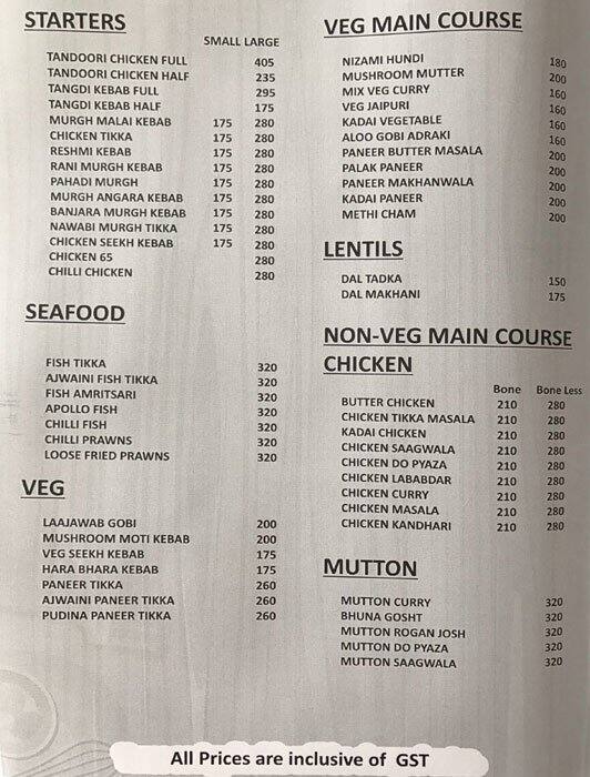 Indian Xpress Menu, Menu for Indian Xpress, Madhapur, Hyderabad Zomato