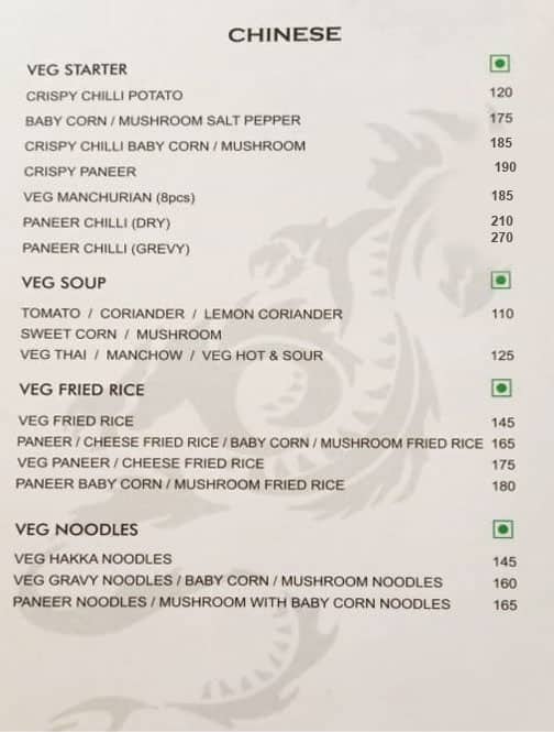 Azad Hind Dhaba menu