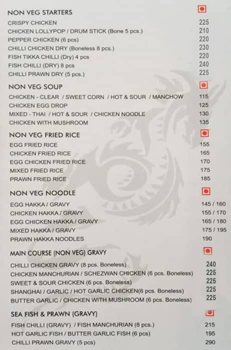 Azad Hind Dhaba menu