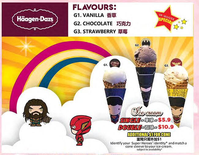 DC Comics Super Heroes Cafe - Takashimaya メニュー