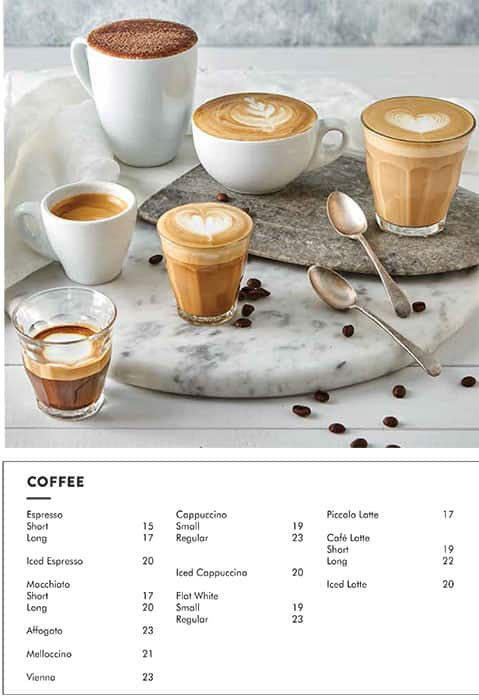 The Coffee Club Menu Menu For The Coffee Club Jumeirah 1 Dubai