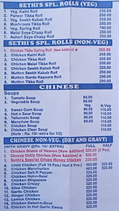 Sethi restaurant new arrivals rajouri garden