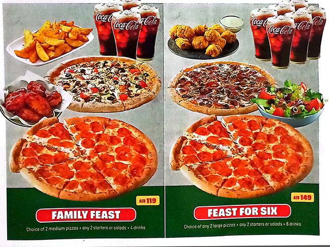 Menu of Papa Johns Pizza, Meshairef, Ajman