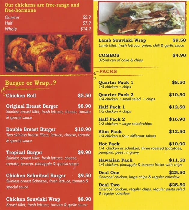 Menu at Chicken On Charcoal fast food, Research