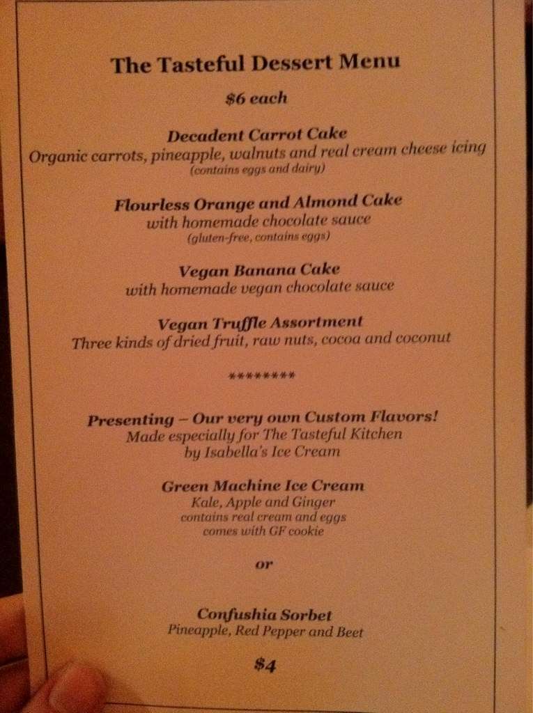 The Tasteful Kitchen Menu Menu For The Tasteful Kitchen