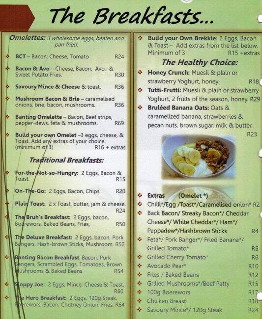 Fat Cat Cafe Menu, Menu for Fat Cat Cafe, Rooihuiskraal, Pretoria