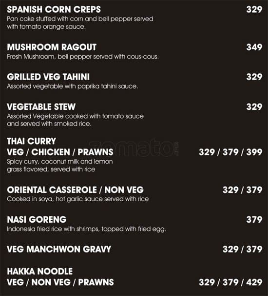 Menu at Haze The Lounge n Grill, Delhi, Westgate Mall