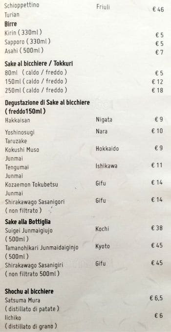Menu di Yoshinobu 