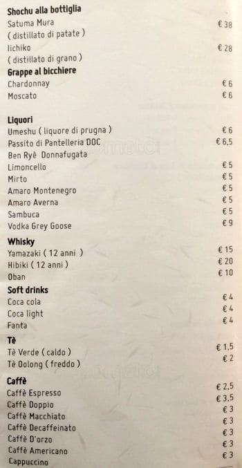 Menu di Yoshinobu 