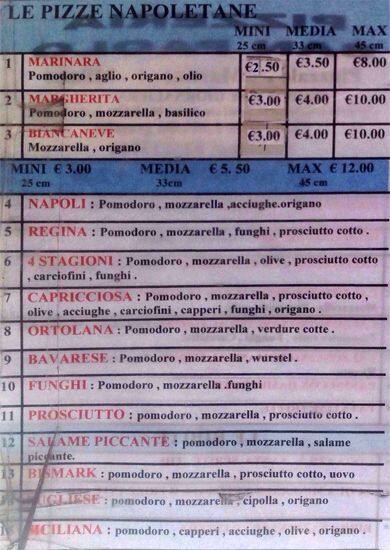 Menu di Pizzeria San Paolo Magdy 