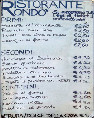 Menu di Ristorante Rondò Sesto 
