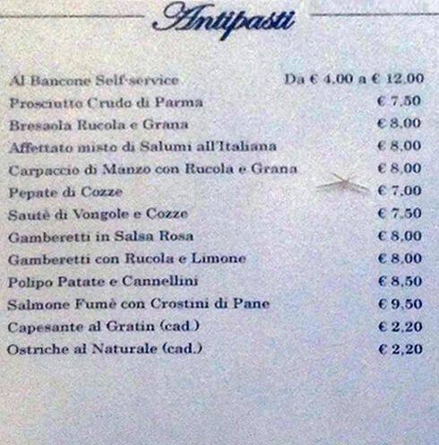 Menu di Ristorante Rondò Sesto 