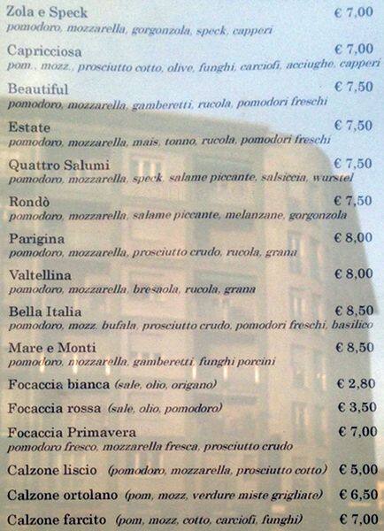 Menu di Ristorante Rondò Sesto 