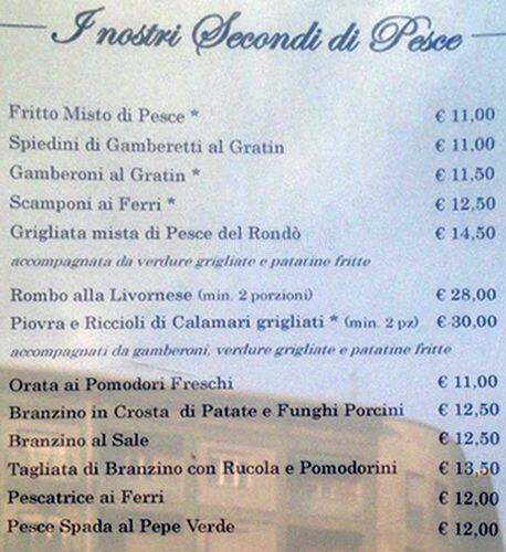 Menu di Ristorante Rondò Sesto 