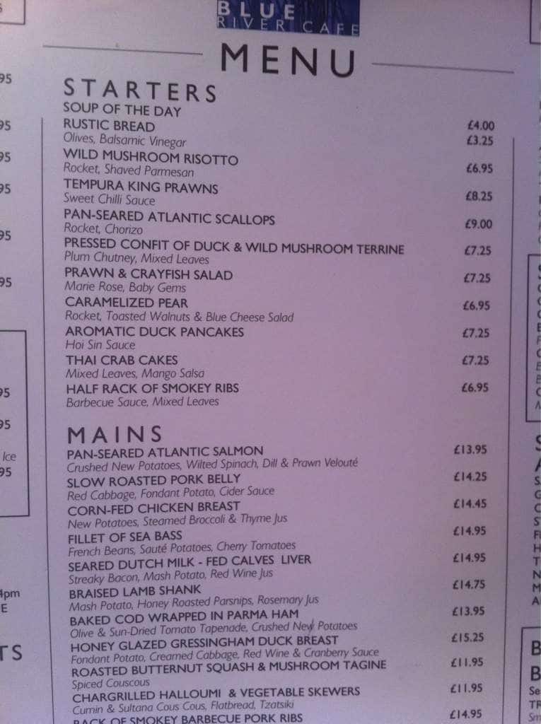 Menu at Thames Riviera Hotel, Sure Hotel Collection by Best Western