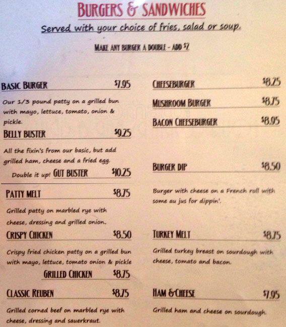 Menu at Four Corners Bar & Grill, Maple Valley