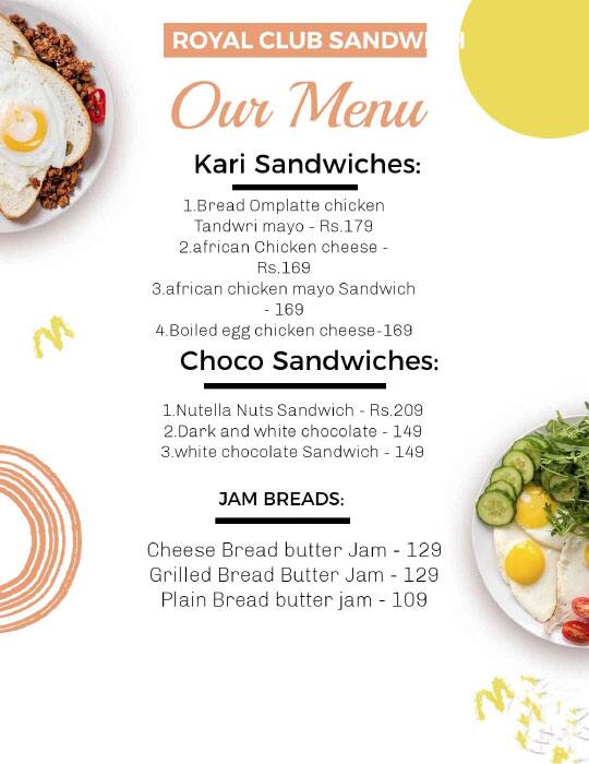 Momos club menu