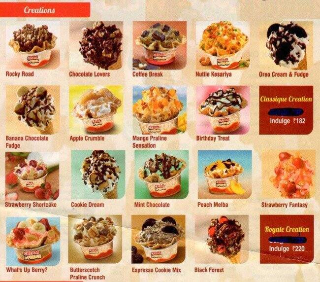 The Cream & Fudge Factory Menu Zomato