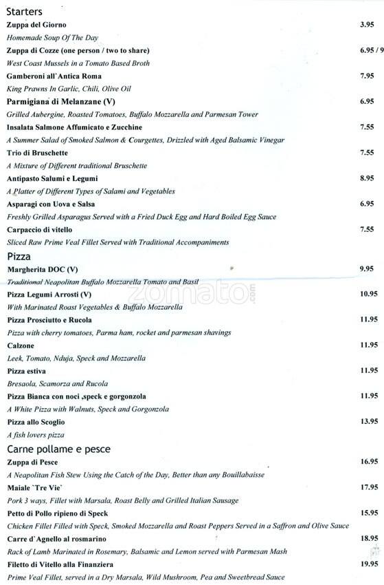Italian Market menu