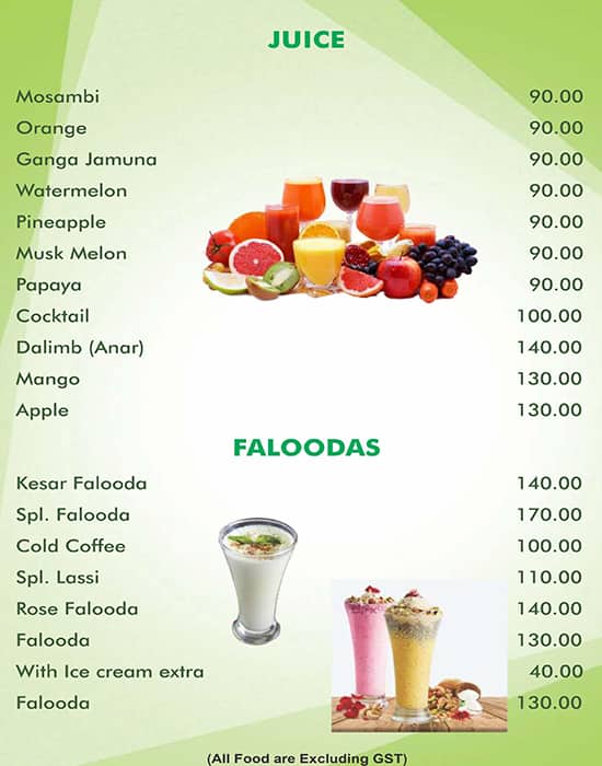 Anand Sagar Multi Cuisine Restaurant menu