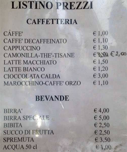 Menu di FURNARI Milano 
