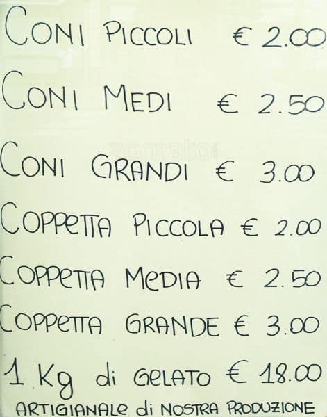 Menu di FURNARI Milano 