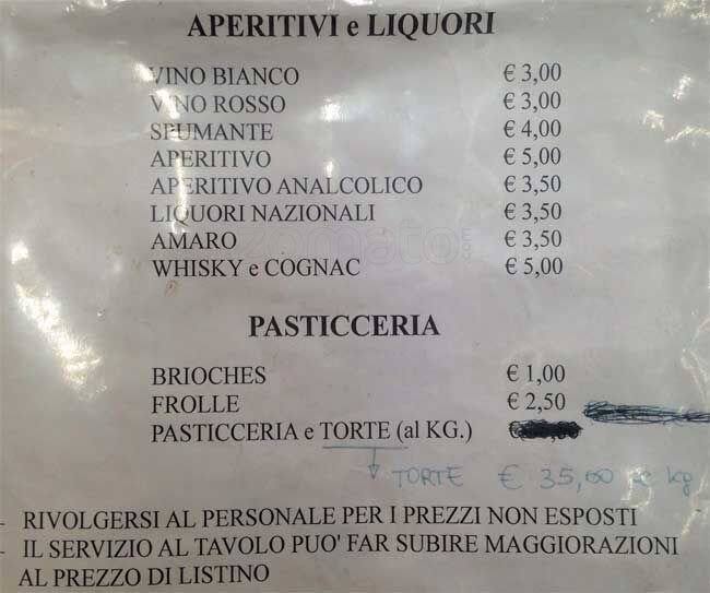 Menu di FURNARI Milano 