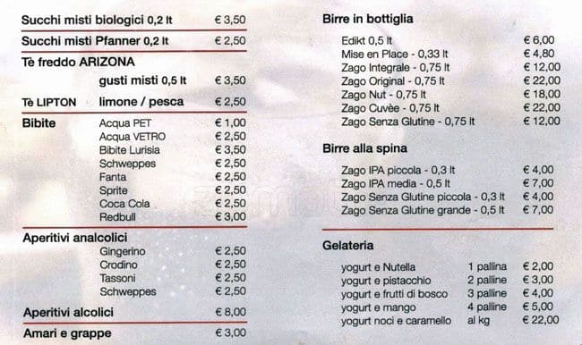 Menu di Mise En Place 