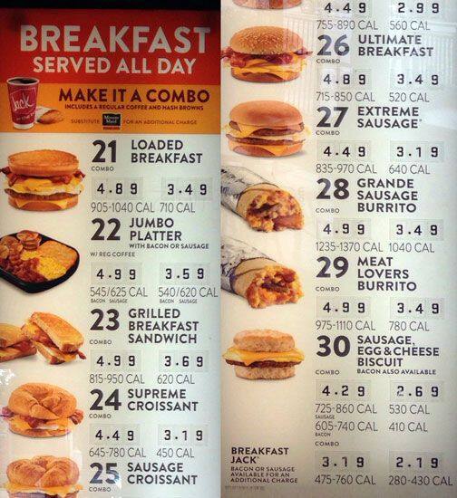 Jack In The Box Menu Nutrition Breakfast Besto Blog