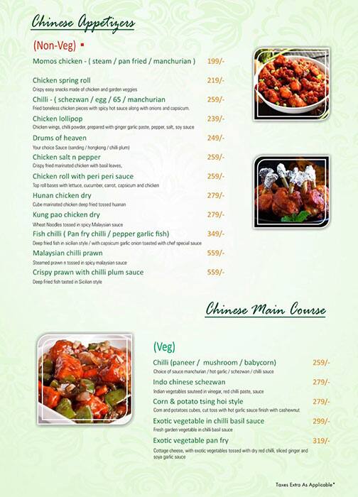 Menu At Cafe Garden Villa Patna