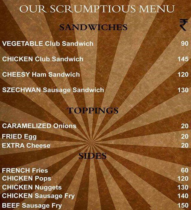 Bada Bing Burgers menu