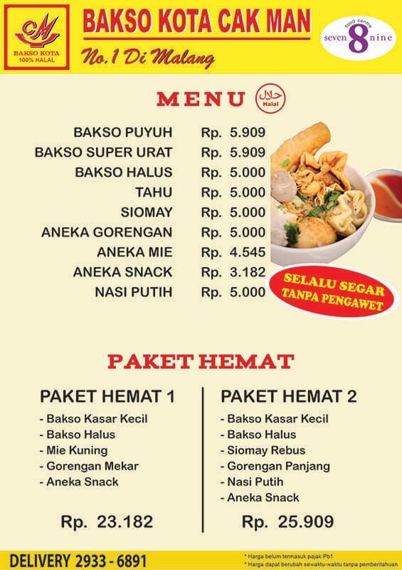 Bakso Kota Cak Man Menu Menu For Bakso Kota Cak Man Green Ville