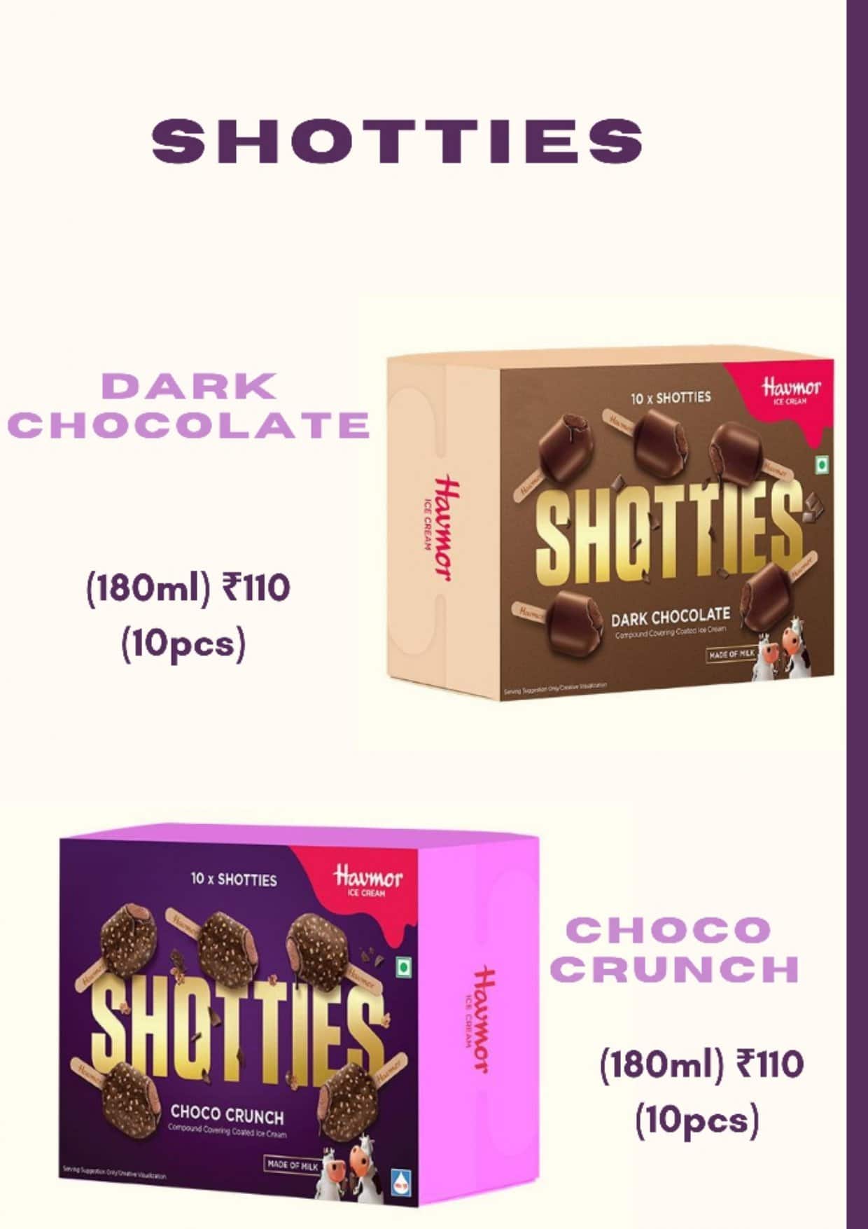 Havmor Havfunn Icecream menu