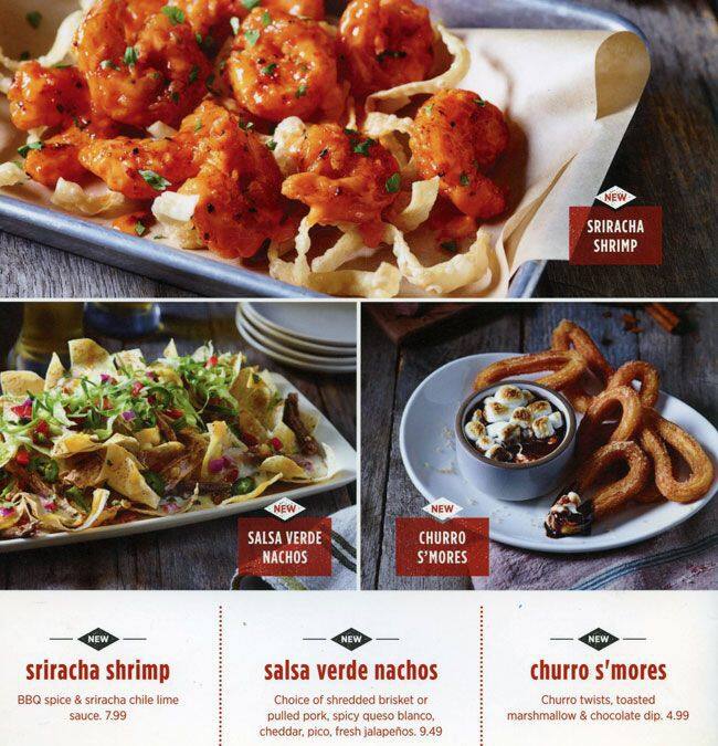 Applebee's menu